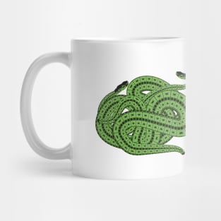 Two Slithering Green Snakes Reptiles Mug